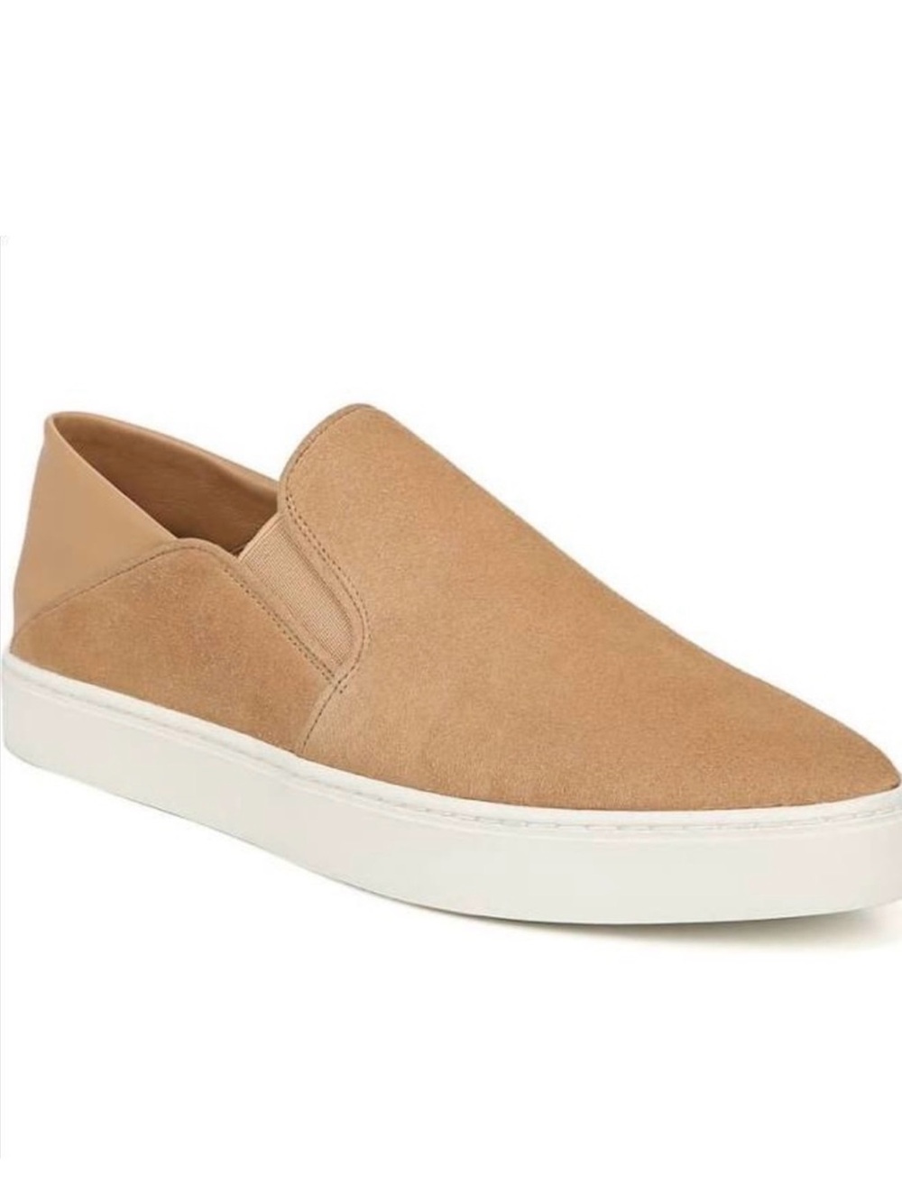 Vince Garvey Slip-On Suede Casual Sneakers in Tan